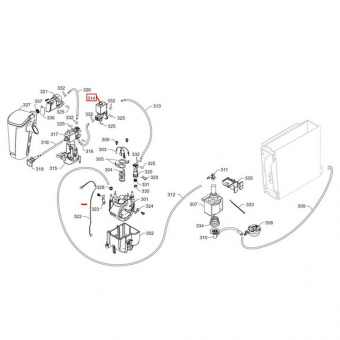 Электромагнитный трехходовой клапан 10W для кофемашины Saeco Philips EP 421944082931 оригинал