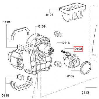 Держатель корпуса шнека для мясорубки Bosch 753366 оригинал