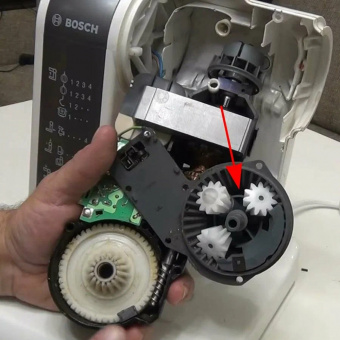 Редуктор мясорубки для кухонного комбайна Bosch 177509 оригинал