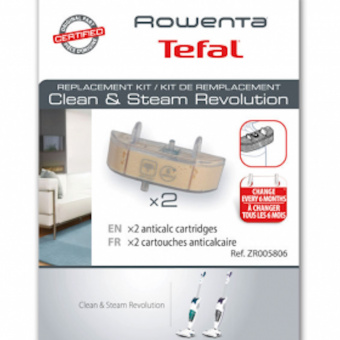 Комплект фильтров от накипи для парового пылесоса Tefal ZR005806 2 штуки оригинал