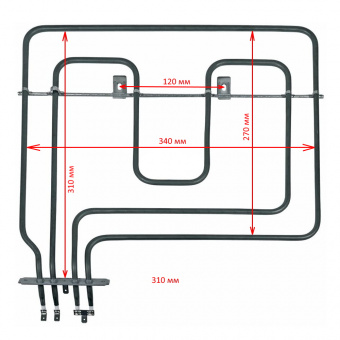 Тэн духовки для плиты Beko 262900064 - 1100W+1100W (2200W) верхний