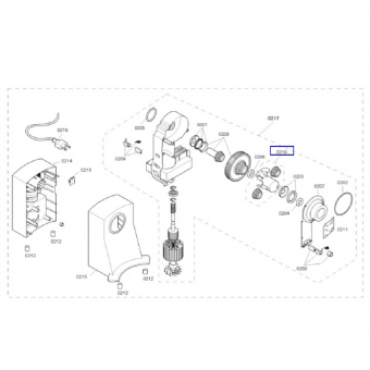 Редуктор мясорубки для кухонного комбайна Bosch 177509 оригинал