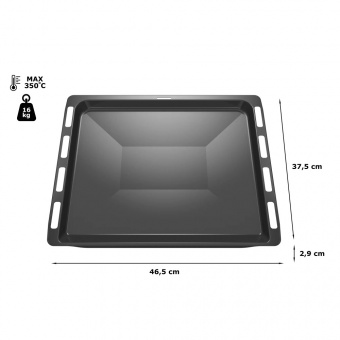 Эмалированный противень духовки Bosch 00742585 - 464,6 x 375 x 28,8 мм