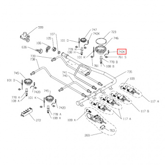 Свеча поджига для газовой плиты Gorenje 609243 - 445136