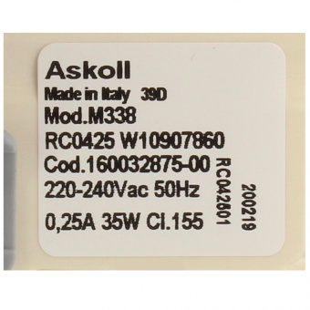 Насос сливной для посудомоечной машины Indesit C00386526 оригинал 35W M338 Askoll