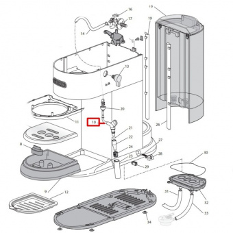 Паровая трубка для кофемашины Delonghi 5513226301 оригинал