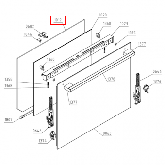 Внутреннее стекло двери духовки Gorenje 420310