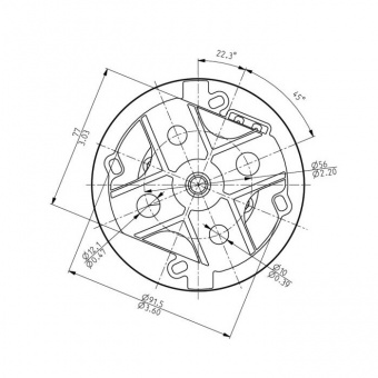 Двигатель пылесоса Philips 432200909400 1600W мотор