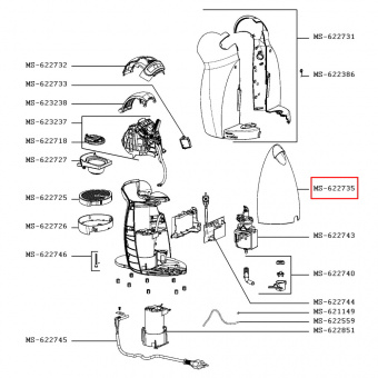 Контейнер для воды для кофеварки Krups Dolce Gusto MS-622735